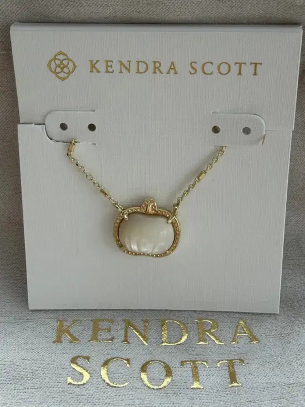 Kendra Scott Pumpkin Pendant Necklace